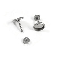 2 supports de cabochons à vis pour boucles d'oreilles