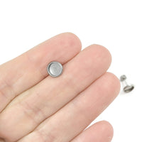 2 supports de cabochons à vis pour boucles d'oreilles