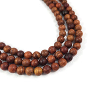 Perles en bois de rose de Birmanie