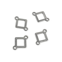 4 Stainless steel square connectors 12 x 16mm
