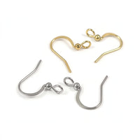 20 pièces (10 paires) crochets pour boucle d'oreille en acier inoxydable hypoallergénique
