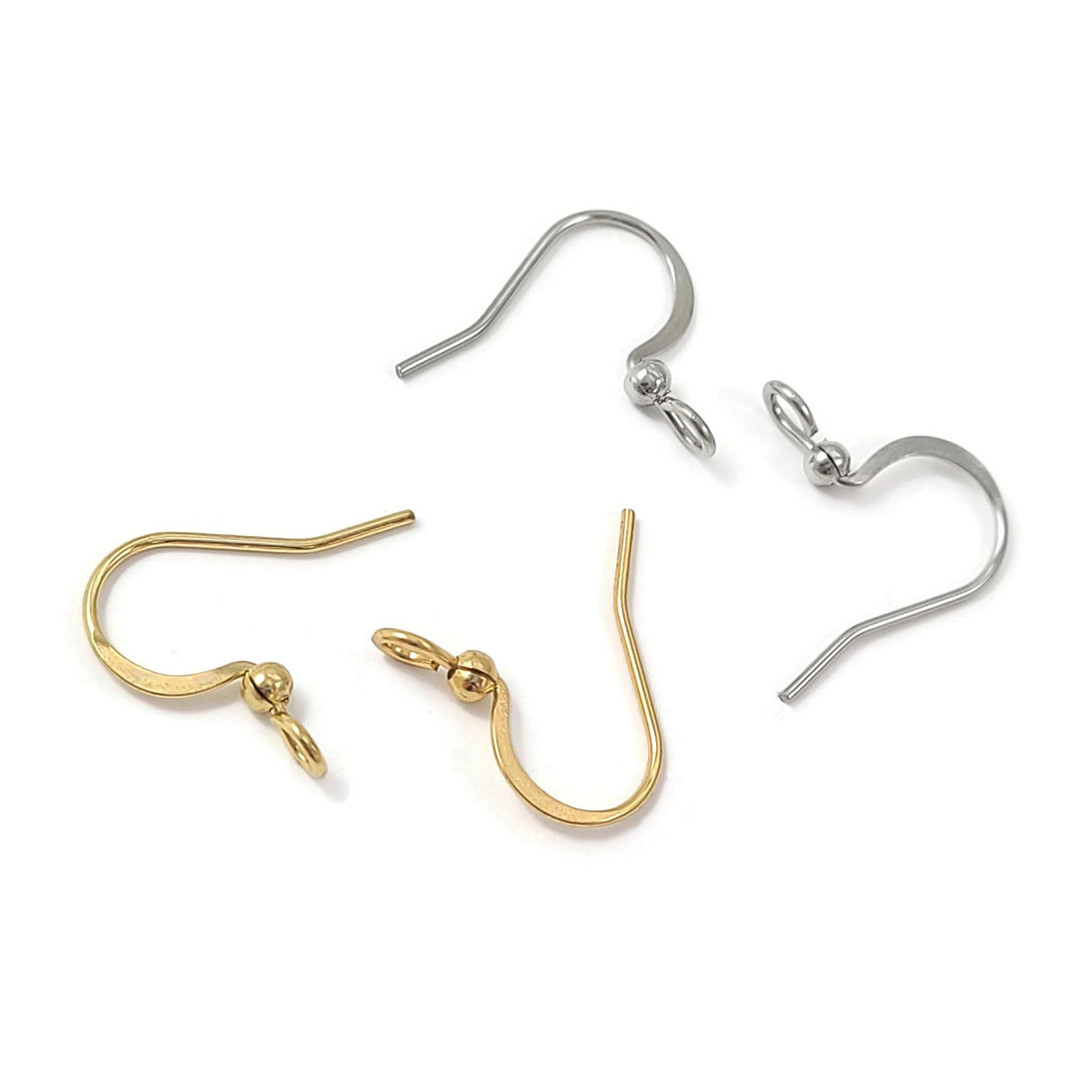 20 Stainless steel forward facing earring hooks
