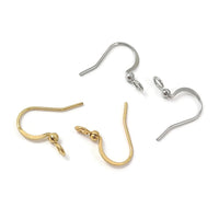 20 pièces (10 paires) crochets pour boucle d'oreille en acier inoxydable hypoallergénique