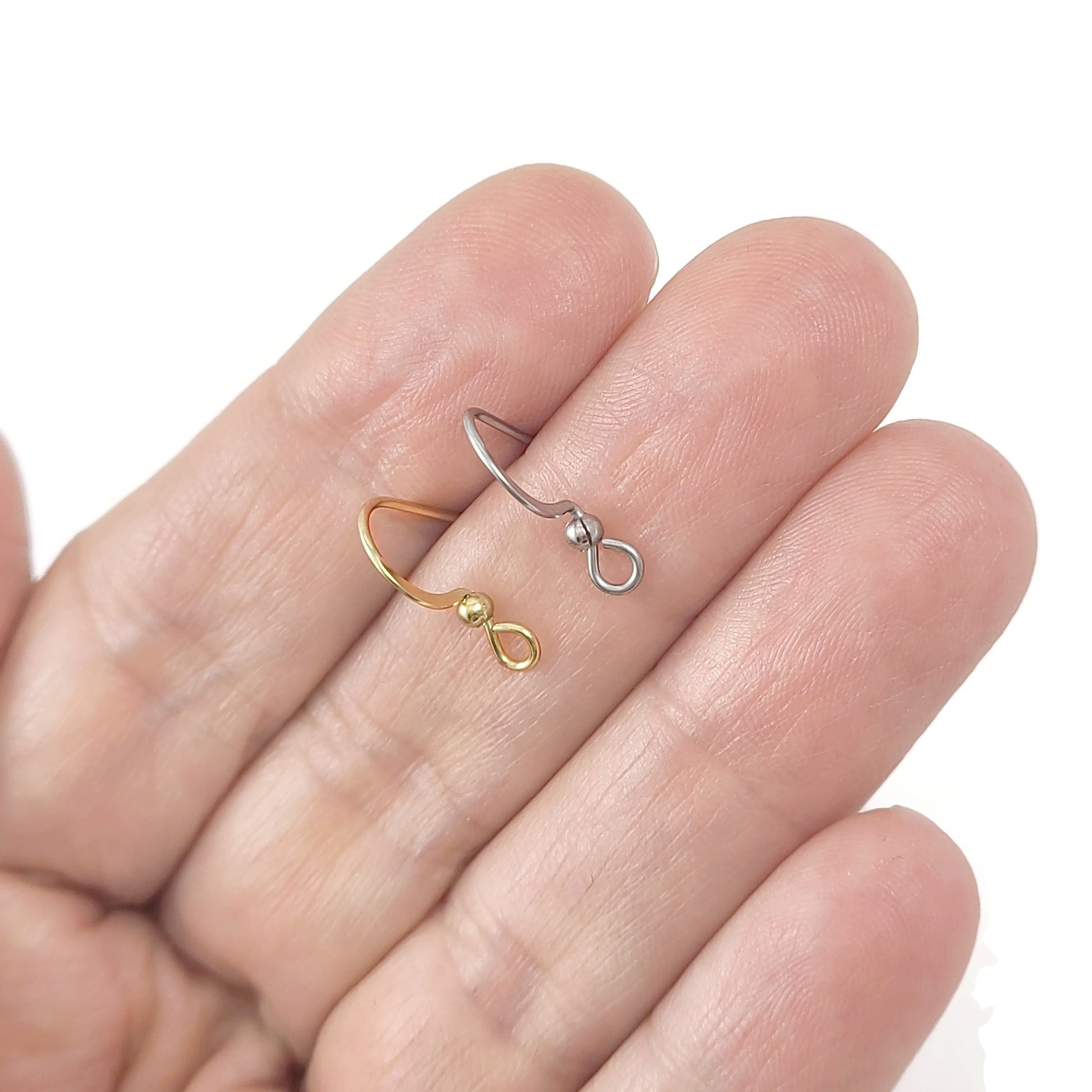 20 pièces (10 paires) crochets pour boucle d'oreille en acier inoxydable hypoallergénique