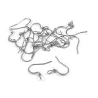 20 pièces (10 paires) crochets pour boucle d'oreille en acier inoxydable hypoallergénique