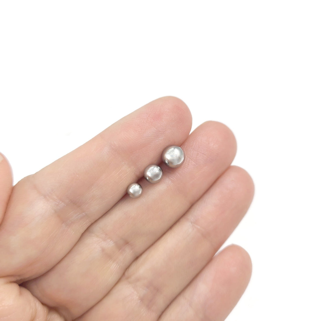 2 Stainless steel ball posts 4mm, 5mm, 6mm