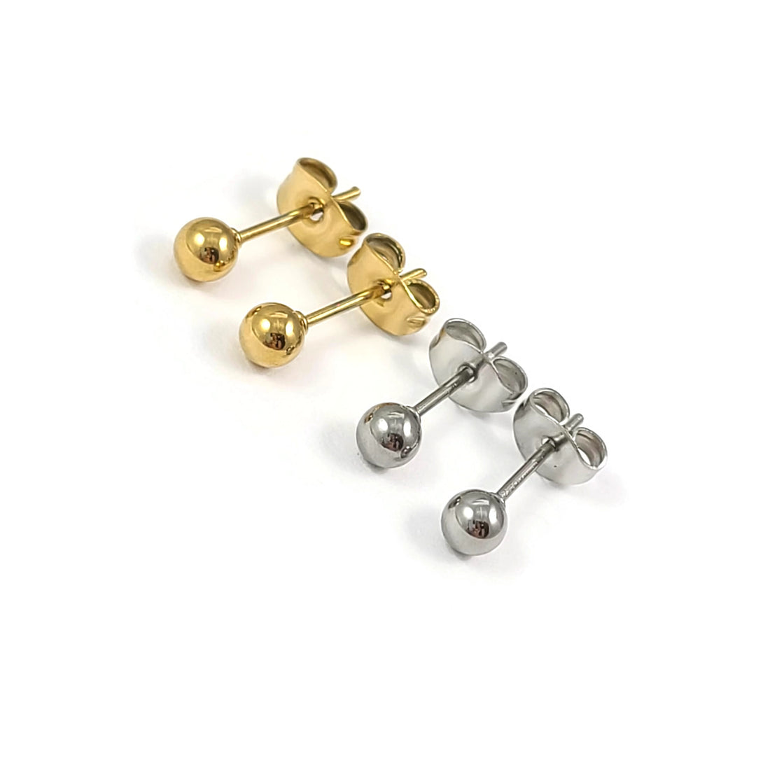 2 Stainless steel ball studs 3mm, 4mm