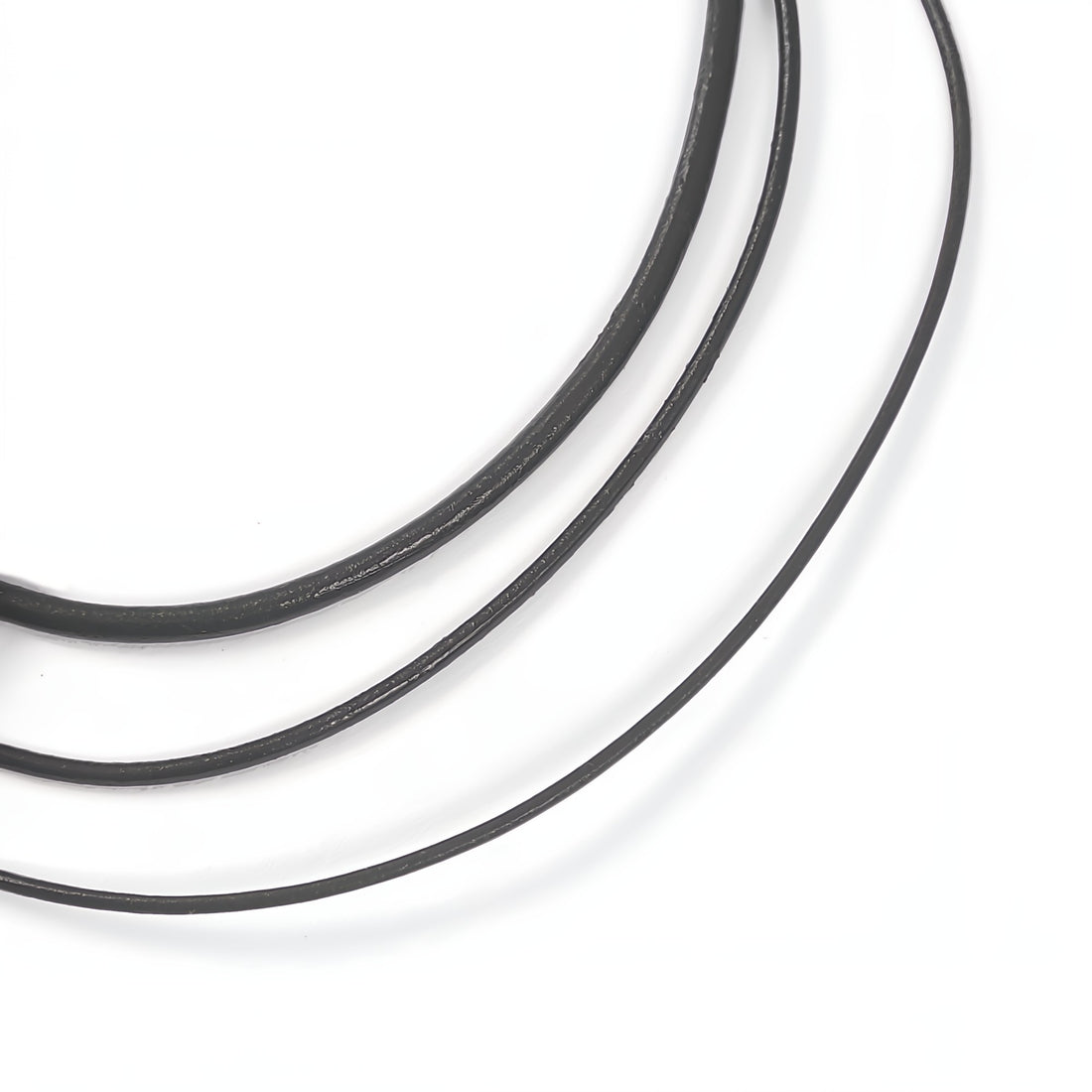 1 Round leather cord necklace with stainless extender and clasps