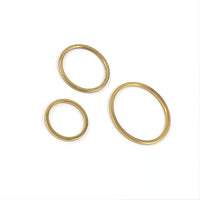 5 anneaux en acier inoxydable plaqué PVD or 18 carats véritable