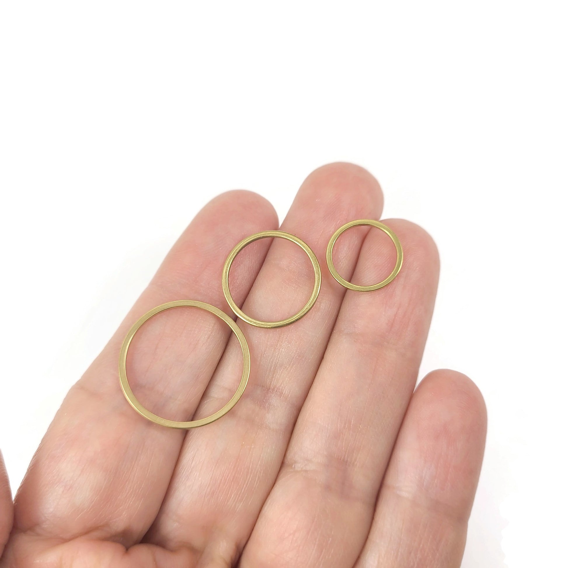 5 anneaux en acier inoxydable plaqué PVD or 18 carats véritable