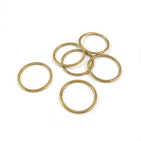 5 anneaux en acier inoxydable plaqué PVD or 18 carats véritable