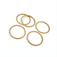 5 anneaux en acier inoxydable plaqué PVD or 18 carats véritable