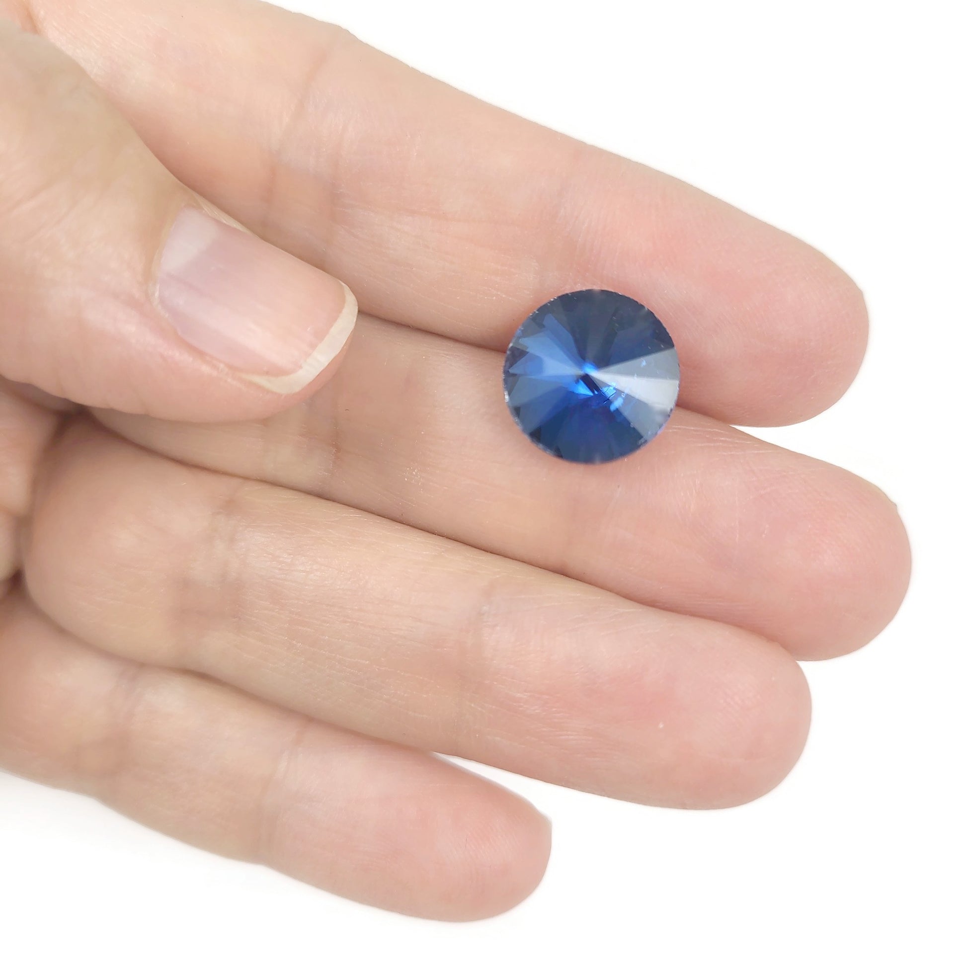 10 strass pointus, Cabochons style diamant en verre, 12mm