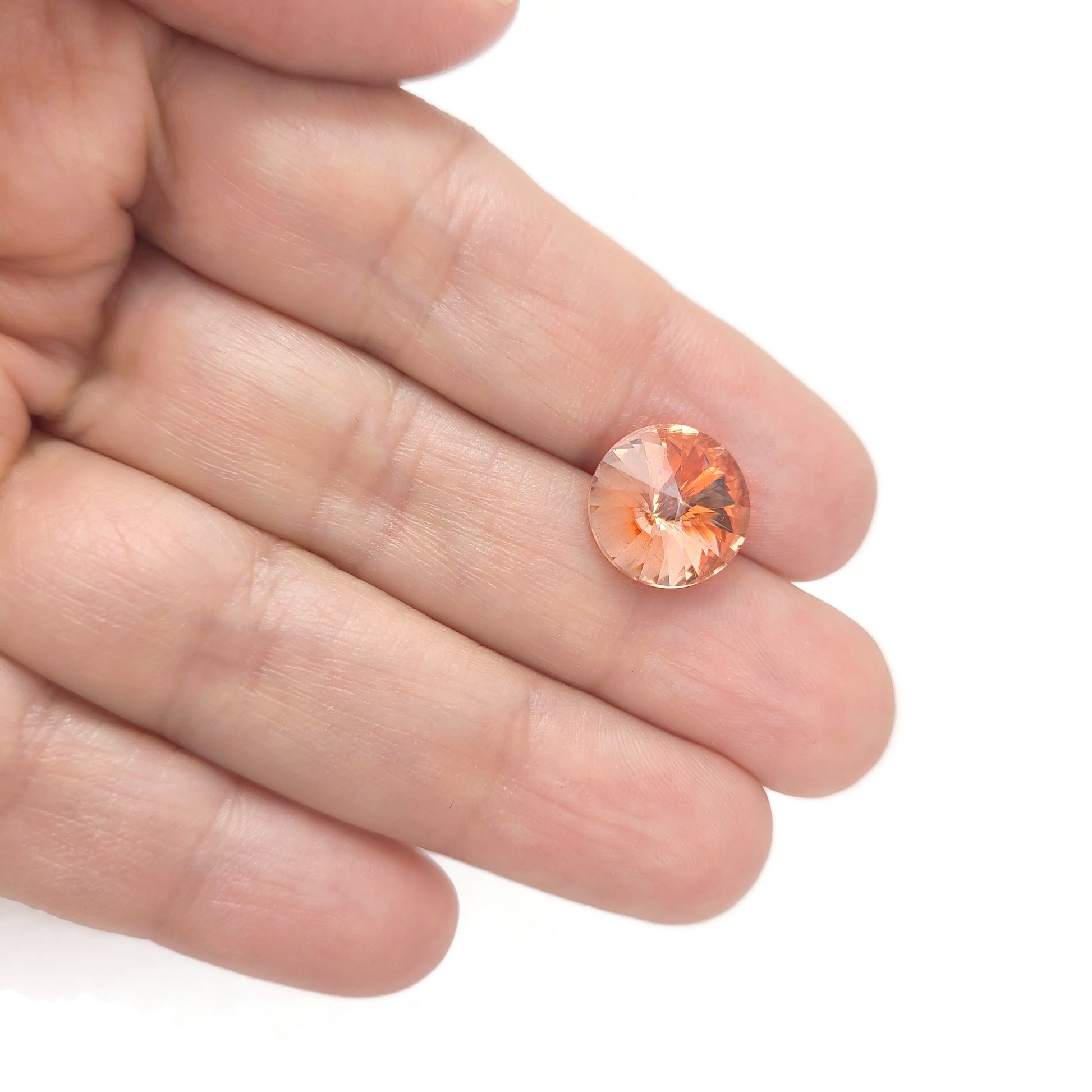 10 strass pointus, Cabochons style diamant en verre, 12mm
