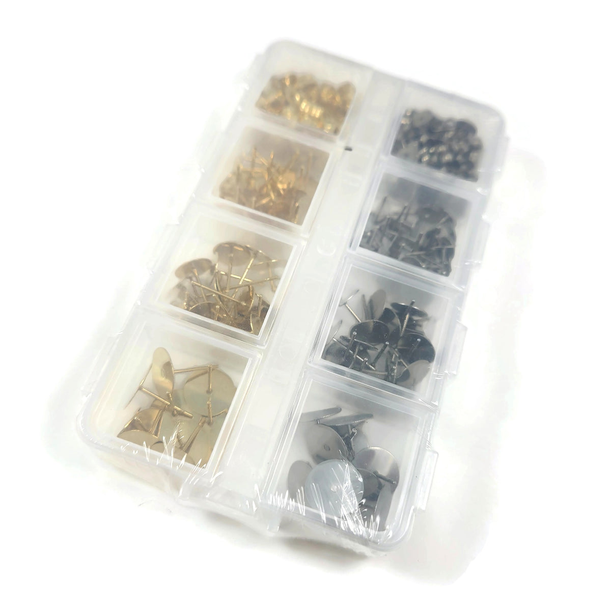 Earring making starter kit, Posts and backs 240pcs, Stainless steel jewelry findings