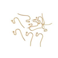 10 PVD gold plated shepherd hook ear wires