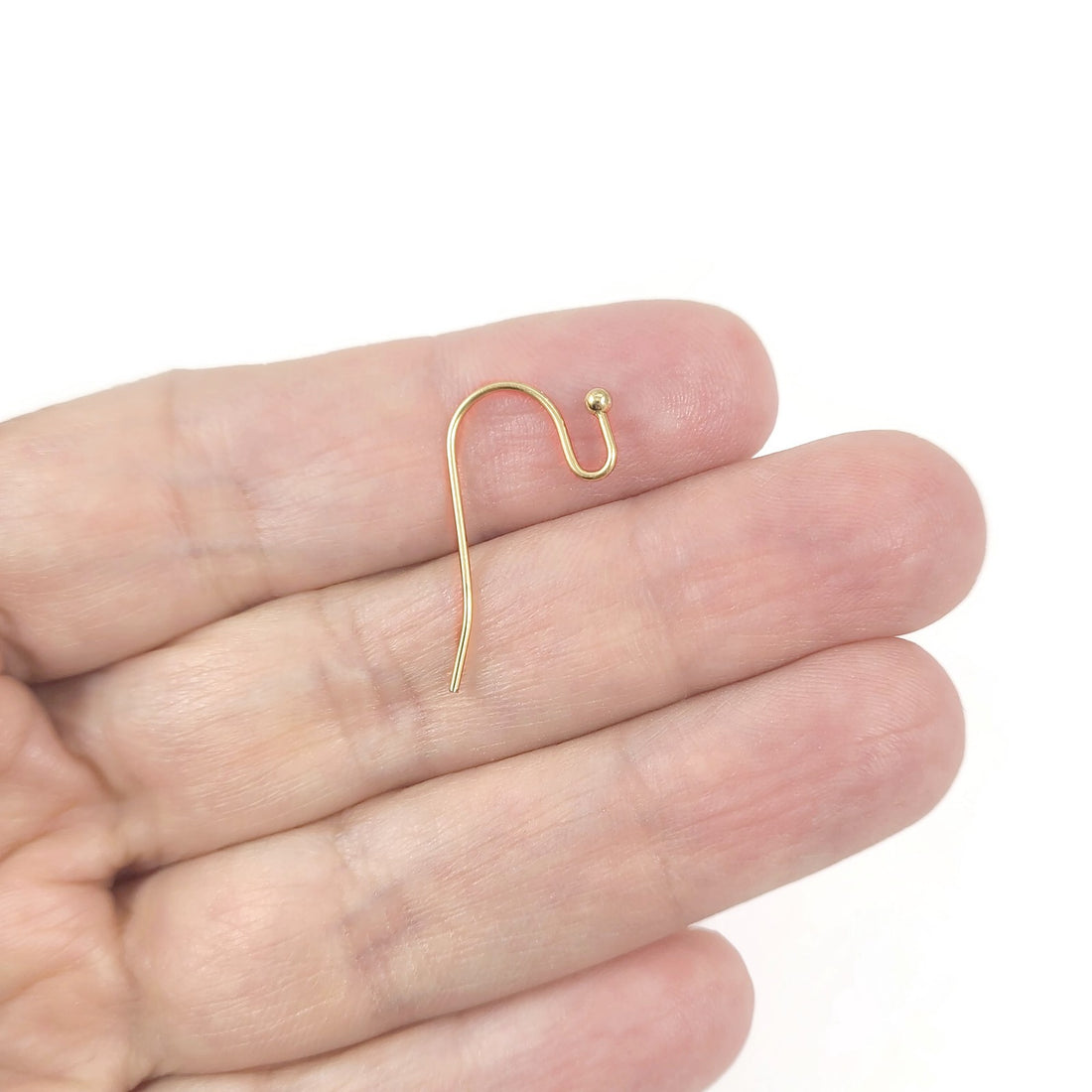 10 PVD gold plated shepherd hook ear wires