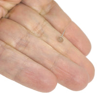 50 Earring stud posts, 4mm pad, Platinum