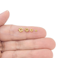 5 Daisy stainless steel spacer beads