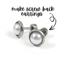 2 supports de cabochons à vis pour boucles d'oreilles