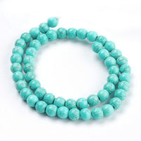Pierres turquoise rondes 6mm ou 8mm