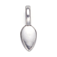 10 Glue on bails, Gold, Silver, Leaf oval pad, Nickel free