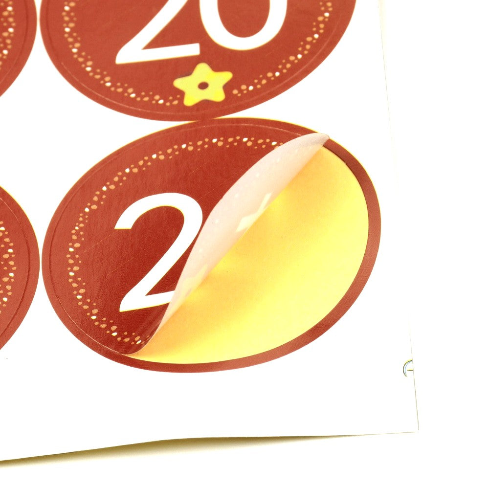 Autocollants de compte à rebours de Noël