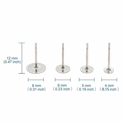 50 Stainless steel earring posts - Bulk price