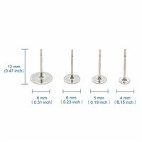 50 Stainless steel earring posts - Bulk price