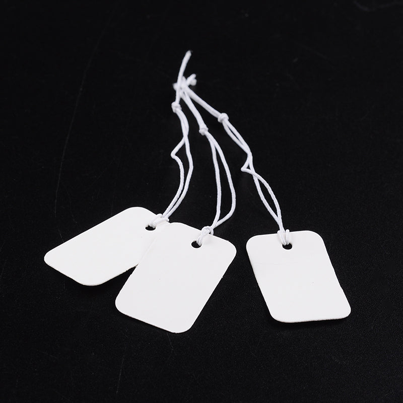 Jewelry price tags - Blank white rectangle tags - Set of 50