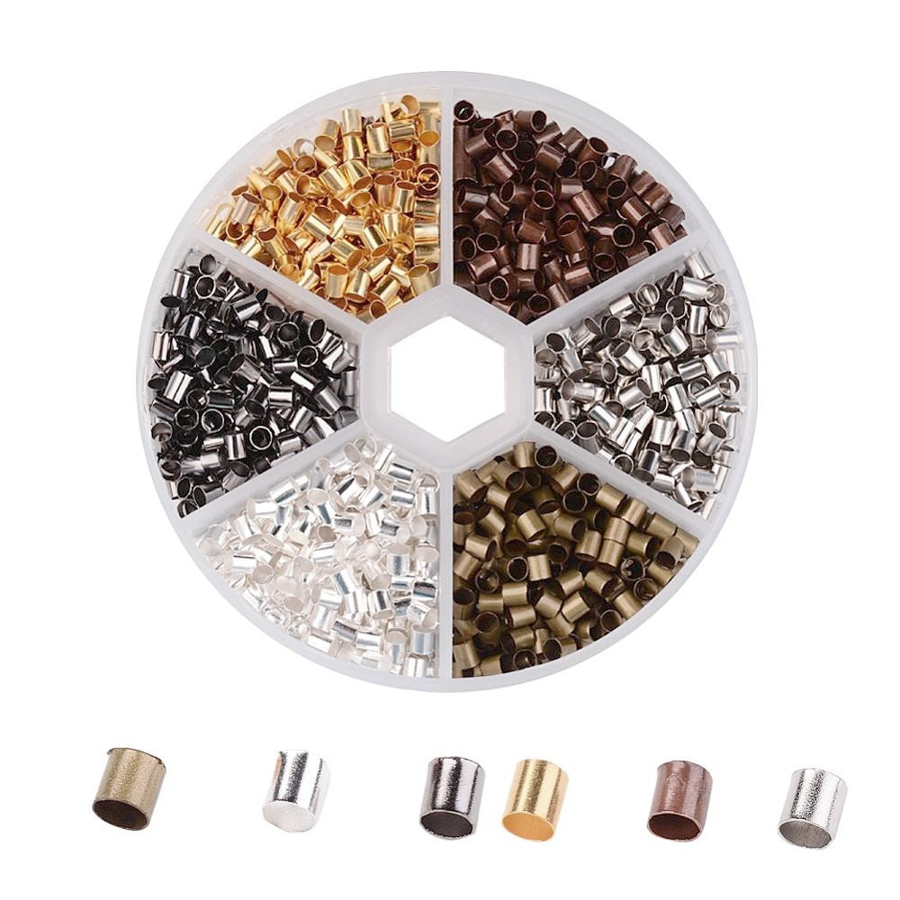 1 Crimp tube bead kit - Assorted colors - Nickel, lead, and cadmium free