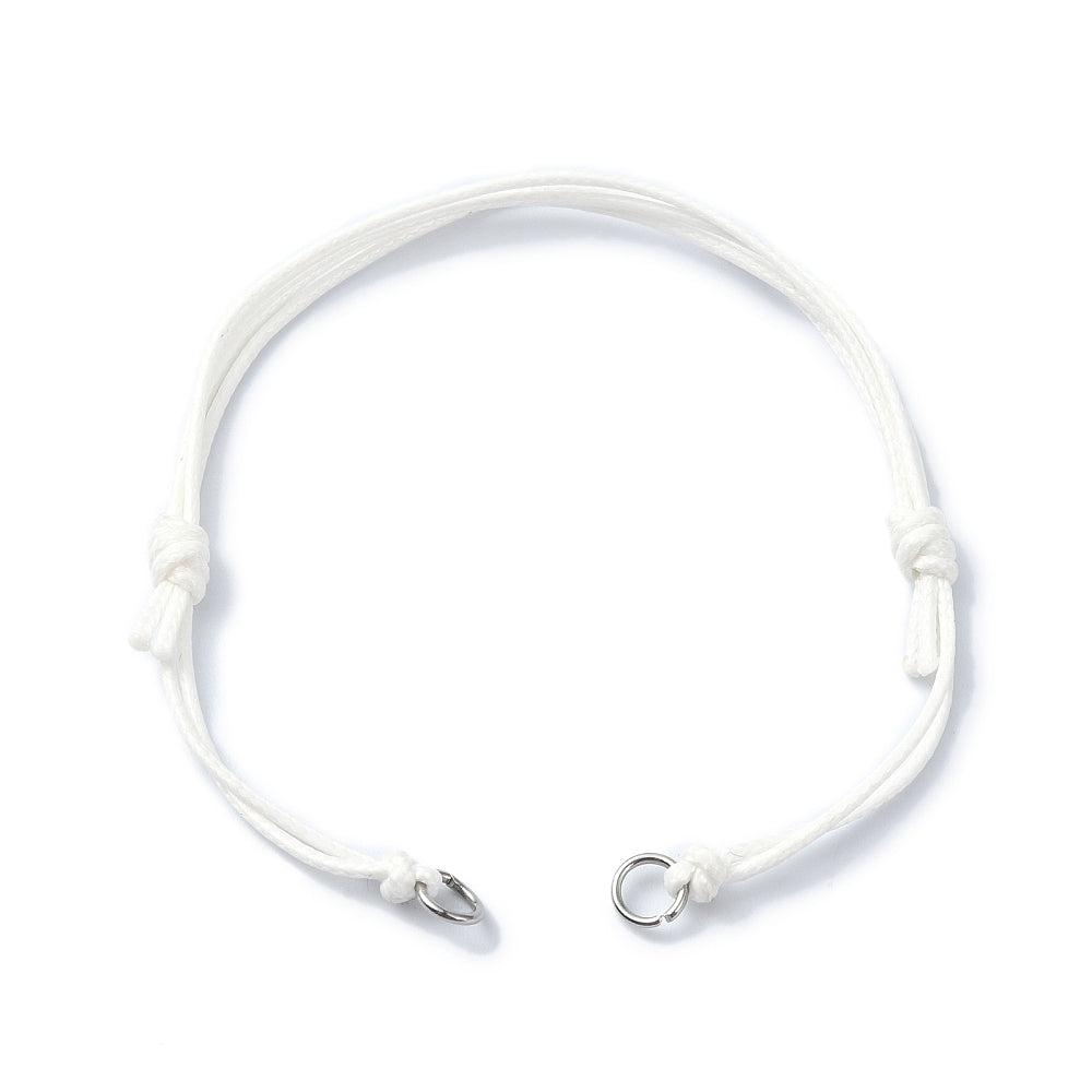 1 Base pour bracelet ajustable, Corde de polyester ciré