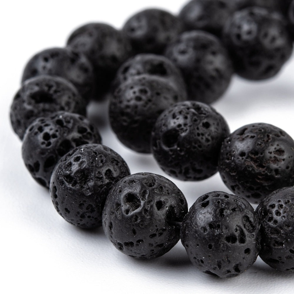 Perles de lave volcanique noire naturelle