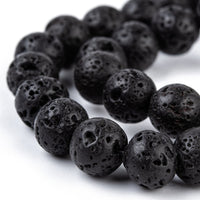 Perles de lave volcanique noire naturelle