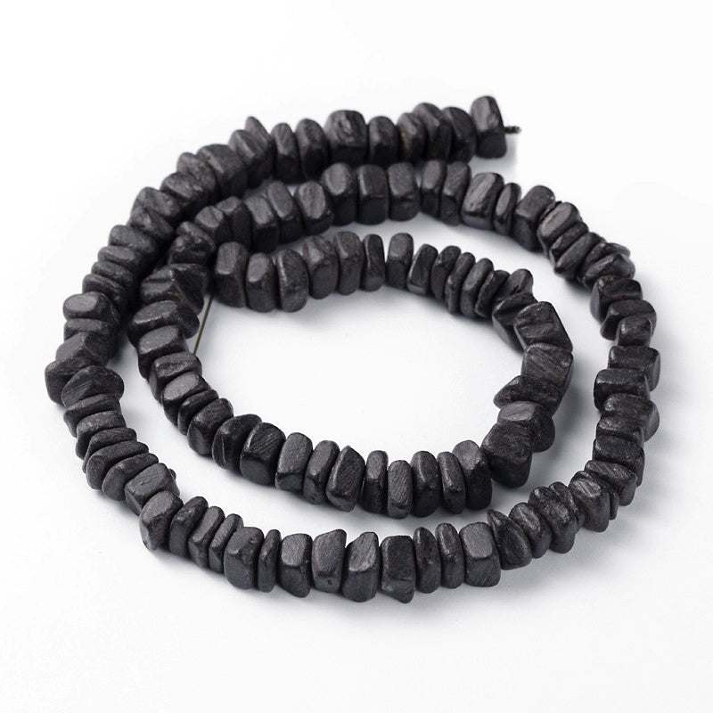 7mm Square Cut Coconut Wood Beads