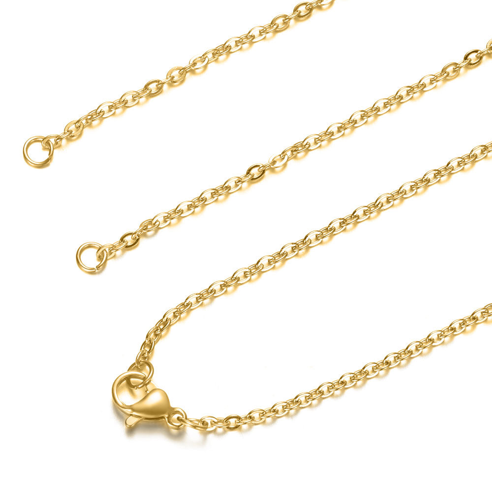Chaîne pour collier en acier inoxydable, Séparée au milieu