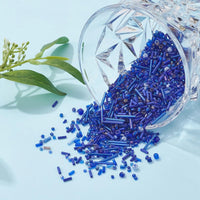 Perles de rocaille en verre - BLEU - Assortiment de formes et grandeurs