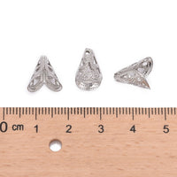 10 Coupelles cones pour perles argents 12mm en acier chirurgical