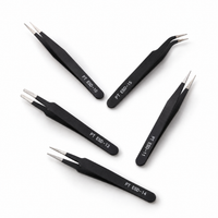 6pcs Tweezers Set for Jewelry, Beads & DIY Crafts