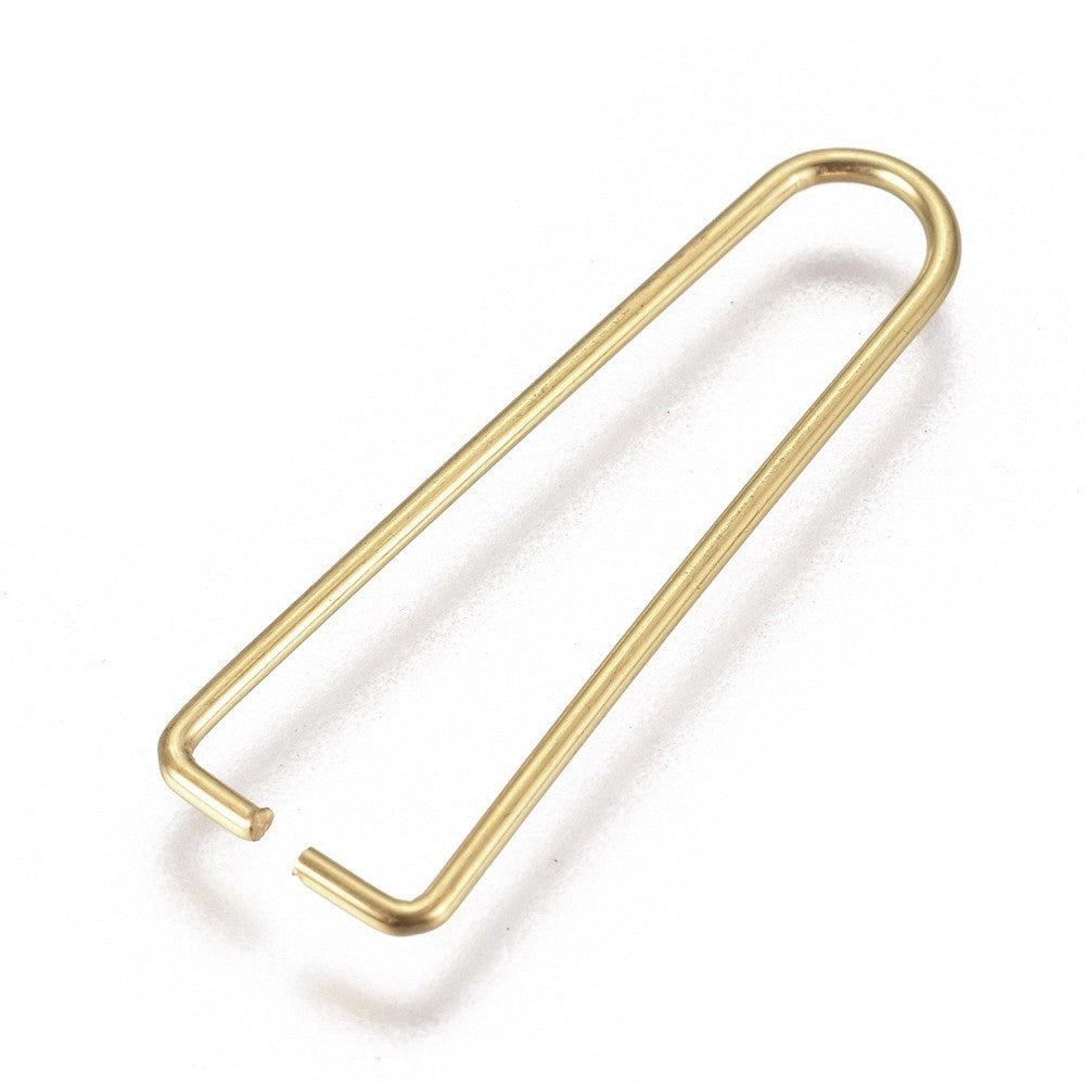 2 Stainless steel long pinch bail for beads