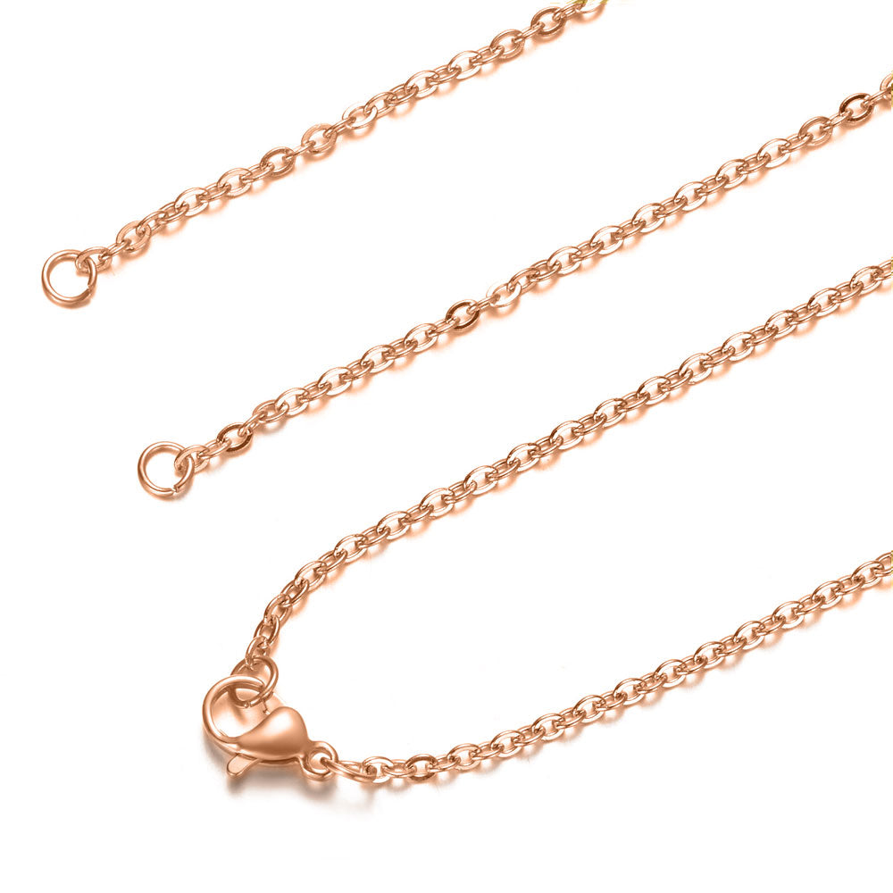Chaîne pour collier en acier inoxydable, Séparée au milieu