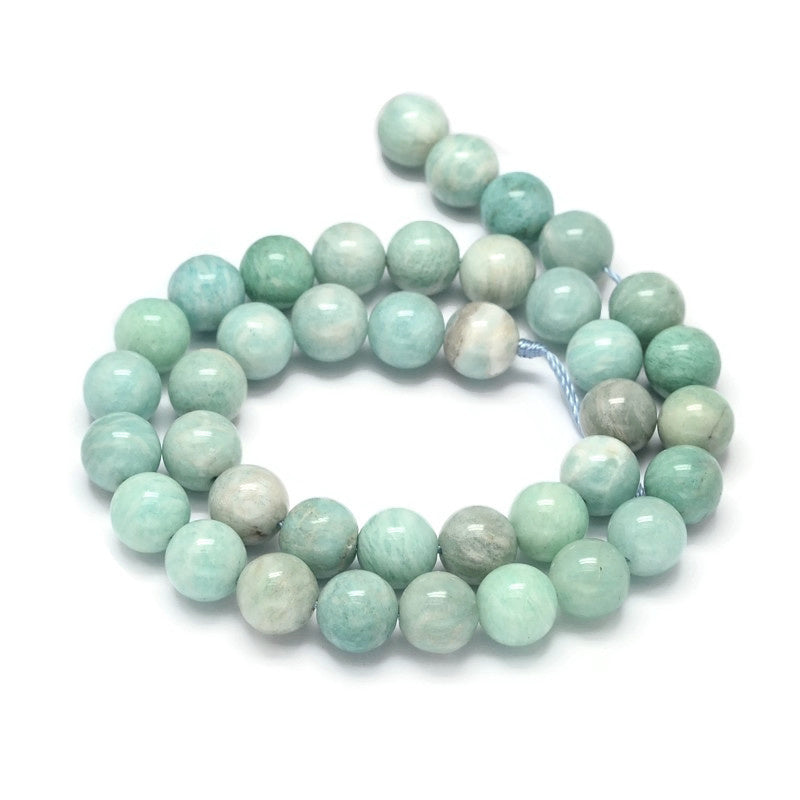 Perles amazonite naturelle rondes 6mm, 8mm