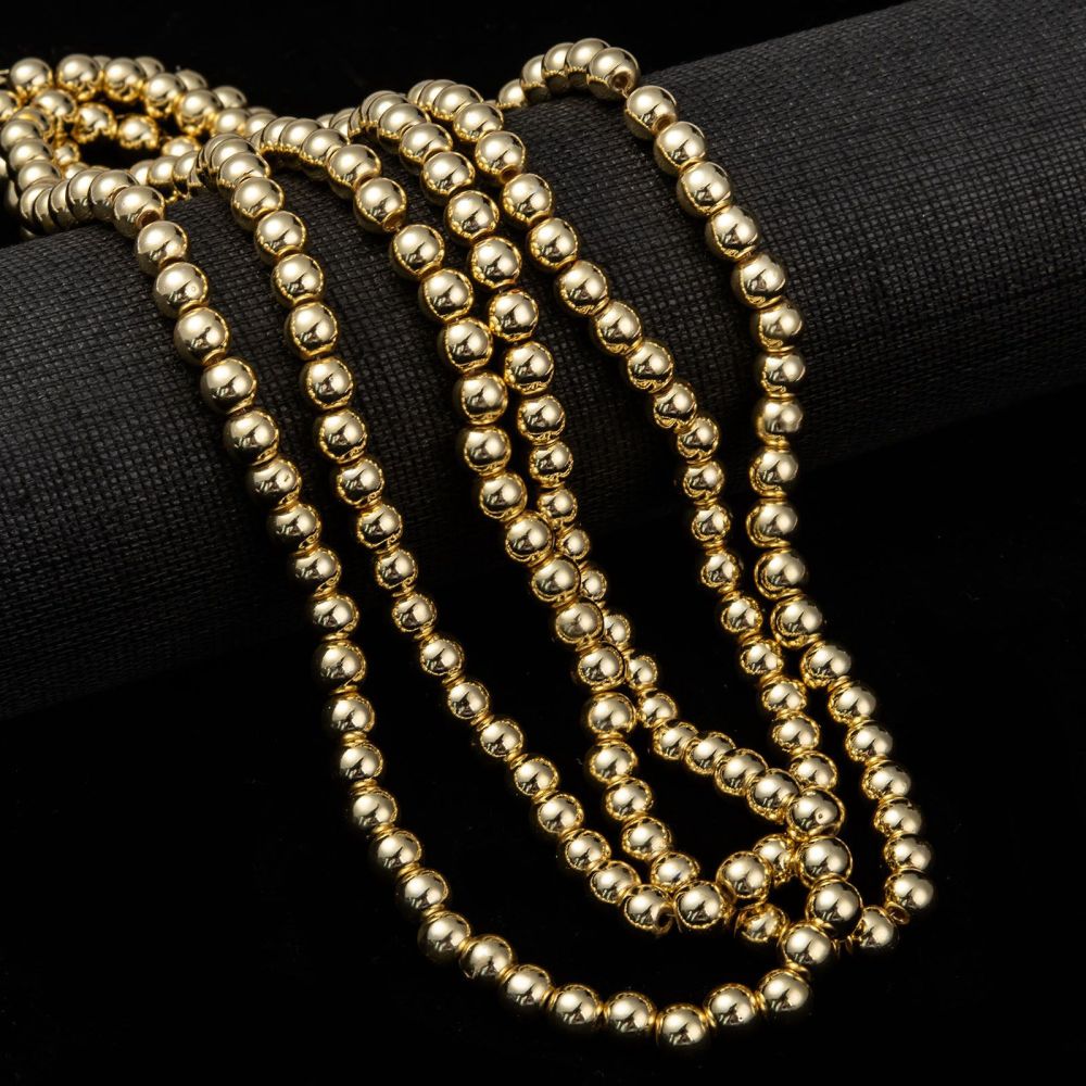 Perles hematite or, 3mm, 4mm, 6mm, 8mm