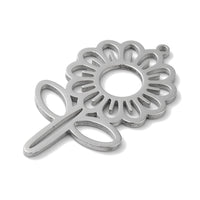 1 pendentif tournesol en acier inoxydable