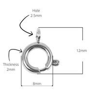 5 fermoirs argent en acier inoxydable