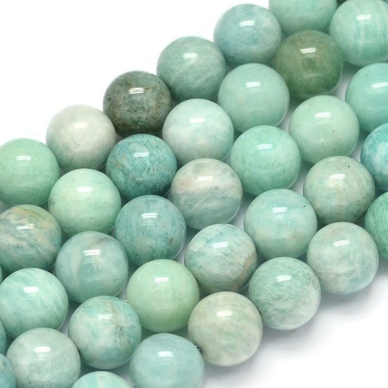 Perles amazonite naturelle rondes 6mm, 8mm