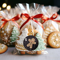 Autocollants rétro pour calendrier de l'Avent de Noël