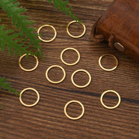 5 anneaux en acier inoxydable plaqué PVD or 18 carats véritable