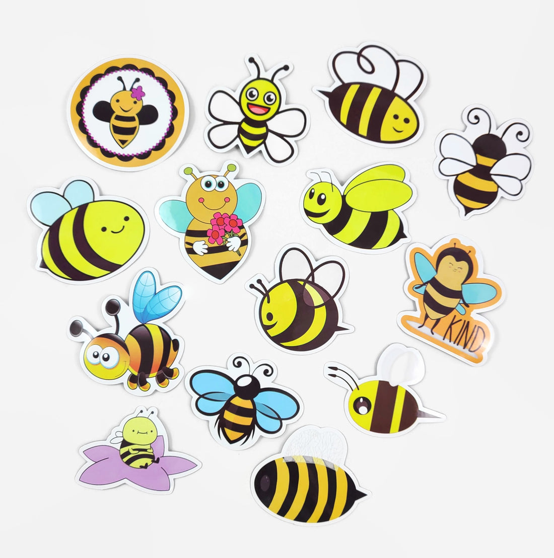 50 bee vinyl sticker pack