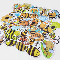 50 autocollants abeilles en vinyle